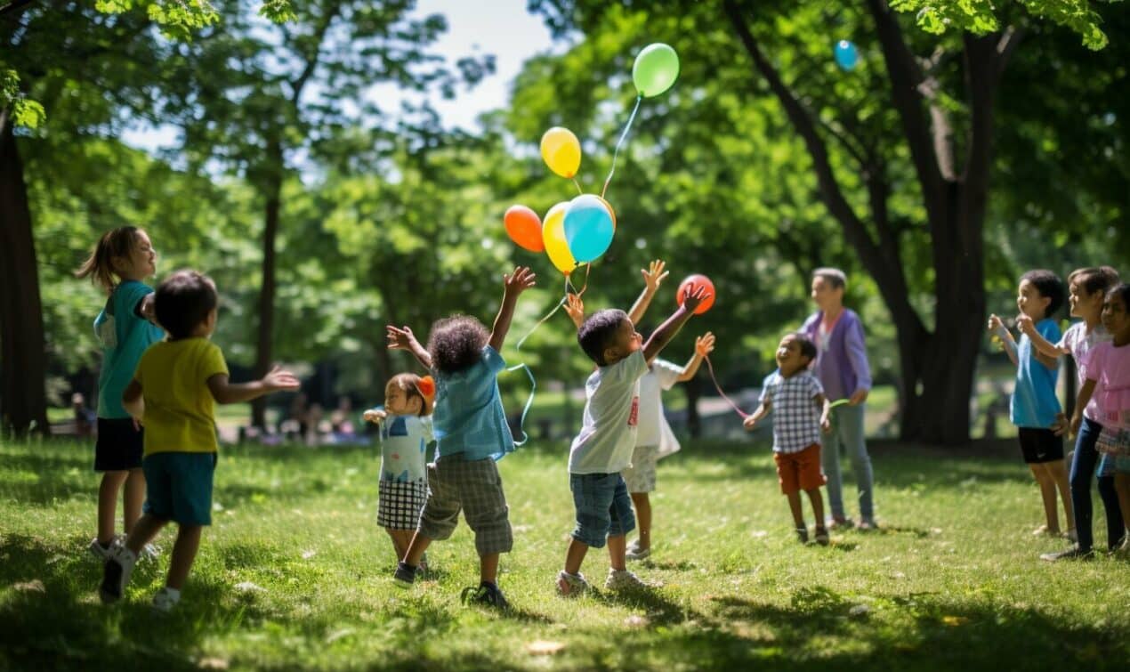 Geschicklichkeitsspiele für den Kindergeburtstag draußen