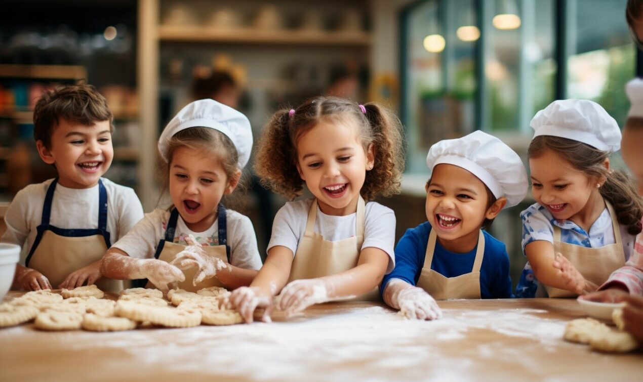 Kinder beim Backen