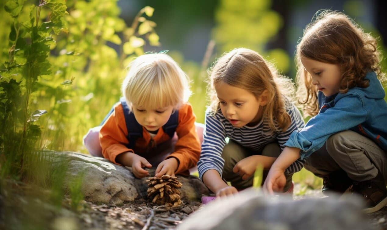 Schatzsuche im Freien